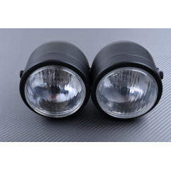 Adaptable Round double Headlight with Bulbs