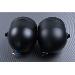 Adaptable Round double Headlight with Bulbs