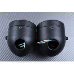 Adaptable Round double Headlight with Bulbs