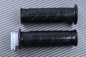 Par de puños de manillar de goma de 22 mm con caña de gas