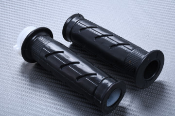 Par de puños de manillar de goma de 22 mm con caña de gas Par de puños de manillar de goma de 22 mm con caña de gas