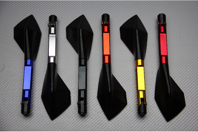 Paire de Rétroviseurs en Aluminium anodisé