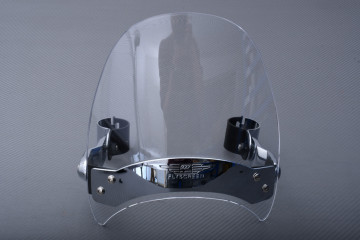Bulle en Polycarbonate Roadster Phare Rond pour fixation fourche de 35 à 43 mm