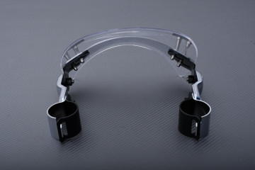 Windschild polycarbonat Windschutzscheibe Roadster Runde Scheinwerfer für Gabelmontage von 35 bis 43 mm Windschild polycarbonat Windschutzscheibe Roadster Runde Scheinwerfer für Gabelmontage von 35 bis 43 mm