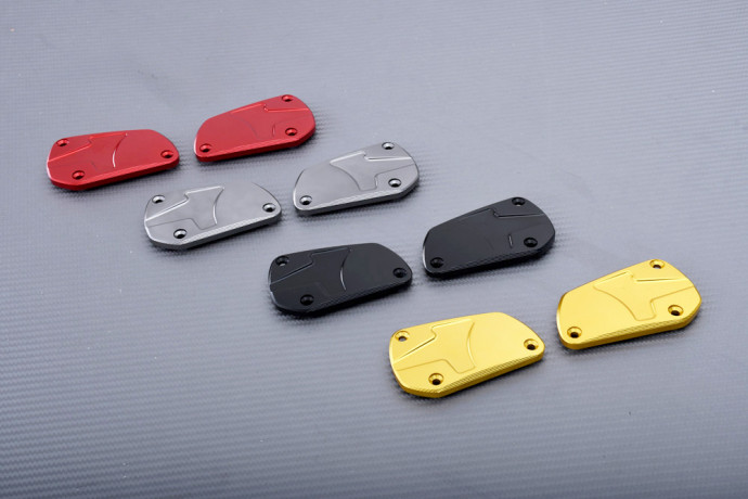 Pareja de Tapones Depósito Líquido de Frenos y de embrague anodizados APRILIA SHIVER / DORSODURO 750 / 900 2008 - 2021