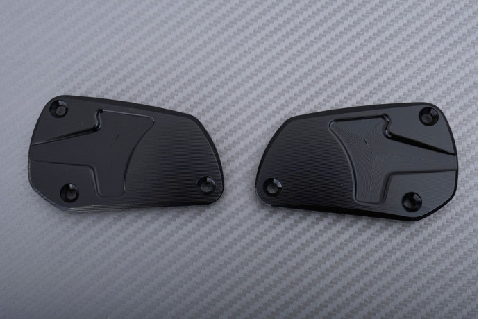 Pareja de Tapones Depósito Líquido de Frenos y de embrague anodizados APRILIA SHIVER / DORSODURO 750 / 900 2008 - 2021