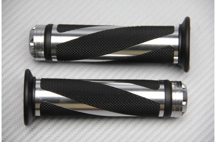 Paire de Poignées Alu / Caoutchouc 22 / 24 mm Paire de Poignées Alu / Caoutchouc 22 / 24 mm