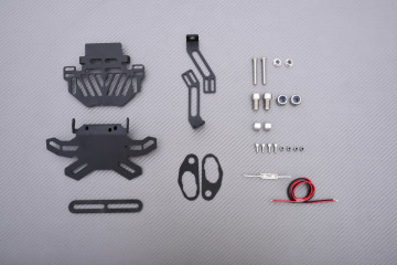 Portamatrícula universal reclinable