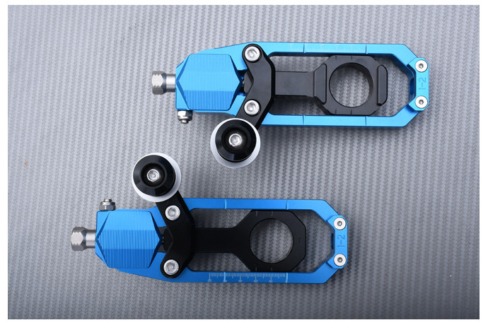 Paire de Tendeurs de chaîne en aluminium avec support diabolos YAMAHA YZF R1 2007 - 2014