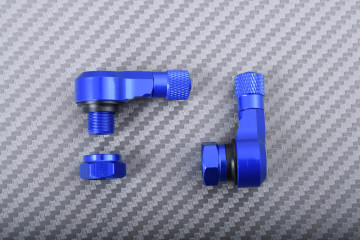 Paar Abgewinkelte Ventilkappen aus eloxiertem Aluminium 11.3 mm - DESIGN 2