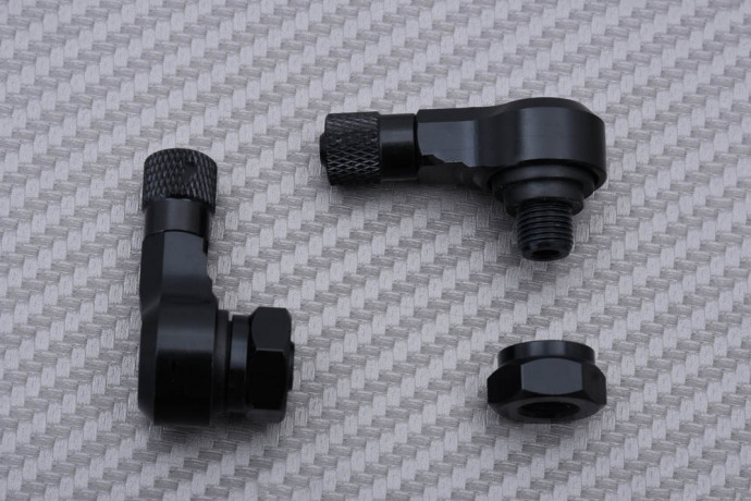 Paar Abgewinkelte Ventilkappen aus eloxiertem Aluminium 8.3 MM - DESIGN 2 Paar Abgewinkelte Ventilkappen aus eloxiertem Aluminium 8.3 MM - DESIGN 2