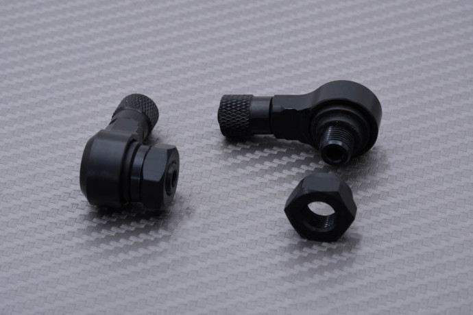 Paar Abgewinkelte Ventilkappen aus eloxiertem Aluminium 8.3 MM - DESIGN 2 Paar Abgewinkelte Ventilkappen aus eloxiertem Aluminium 8.3 MM - DESIGN 2