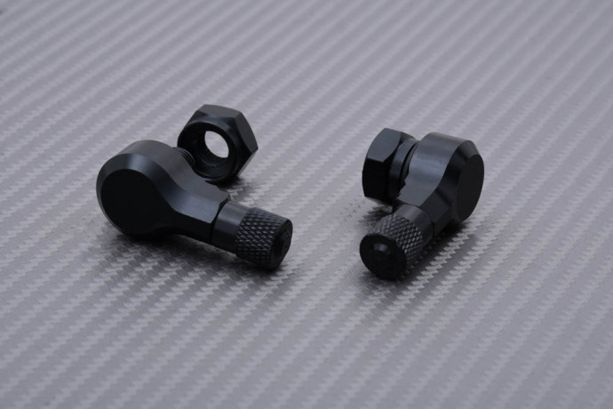 Paar Abgewinkelte Ventilkappen aus eloxiertem Aluminium 8.3 MM - DESIGN 2 Paar Abgewinkelte Ventilkappen aus eloxiertem Aluminium 8.3 MM - DESIGN 2