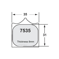 Satz Bremsbeläge Vorne-Hinten Carbonbremsen PFC Straße / Rennsport