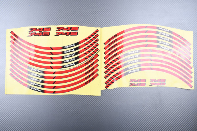 Strisce nastro adesivo racing per cerchio ruota DUCATI - Modello 748 Strisce nastro adesivo racing per cerchio ruota DUCATI - Modello 748