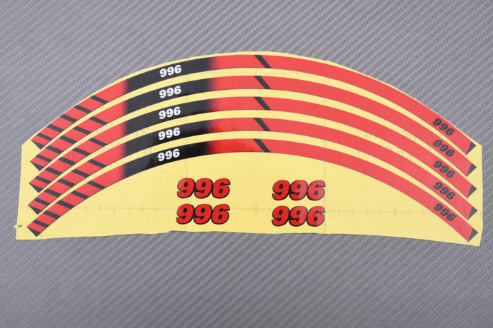 Strisce nastro adesivo racing per cerchio ruota DUCATI - Modello 996 Strisce nastro adesivo racing per cerchio ruota DUCATI - Modello 996