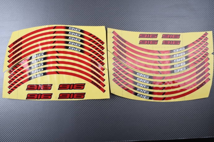 Strisce nastro adesivo racing per cerchio ruota DUCATI - Modello 916 Strisce nastro adesivo racing per cerchio ruota DUCATI - Modello 916