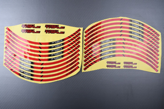 Strisce nastro adesivo racing per cerchio ruota TRIUMPH - Modello STREET TRIPLE Strisce nastro adesivo racing per cerchio ruota TRIUMPH - Modello STREET TRIPLE