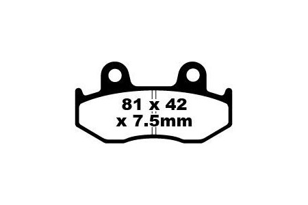 Coppia pastiglie freno EBC FA092TT Utilizzo strada