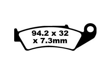 Jeu de plaquettes de frein EBC FA125TT Utilisation Route