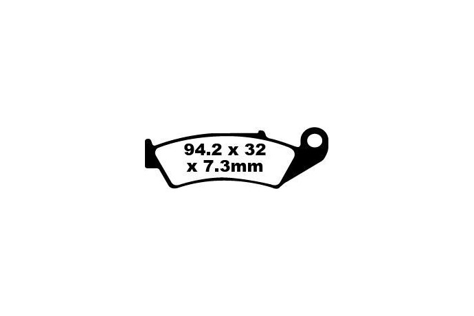Jeu de plaquettes de frein EBC Performance FA125R MXS125 Utilisation Intensive