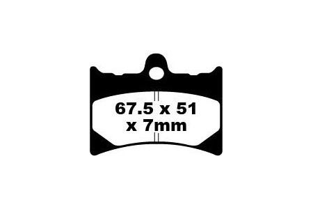 Coppia pastiglie freno EBC FA126HH FA126TT Utilizzo strada