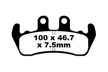 Set of EBC brake pads Road use FA166