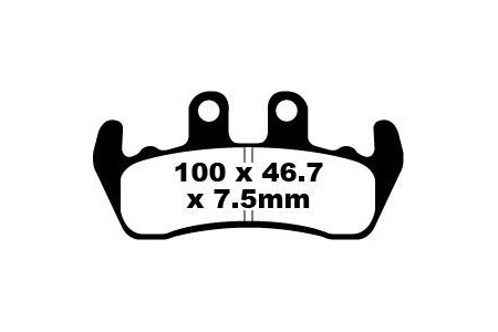 Set of EBC brake pads Road use FA166