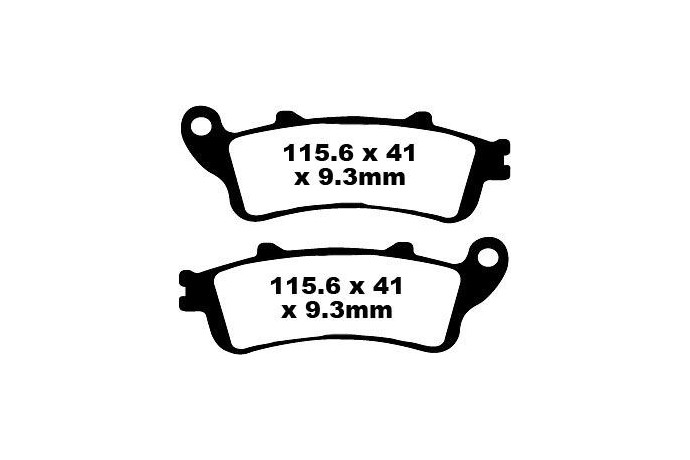 Jeu de plaquettes de frein EBC FA281HH Utilisation Route