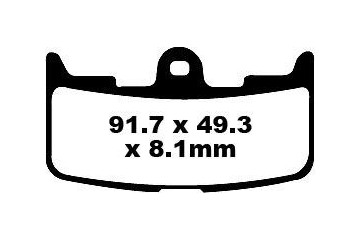 Jeu de plaquettes de frein EBC FA345HH Utilisation Route
