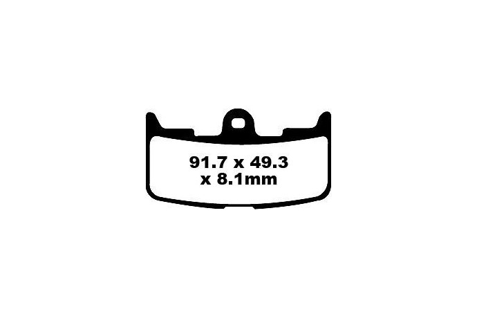 Jeu de plaquettes de frein EBC FA345HH Utilisation Route Jeu de plaquettes de frein EBC FA345HH Utilisation Route