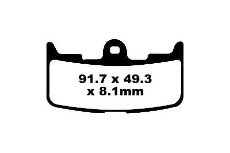 Jeu de plaquettes de frein EBC FA345HH Utilisation Route