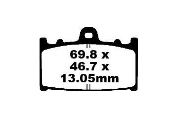Jeu de plaquettes de frein EBC FA366HH Utilisation Route
