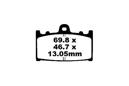 Jeu de plaquettes de frein EBC FA366HH Utilisation Route