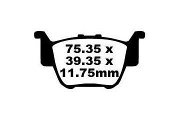 Set of EBC brake pads Road use FA373TT