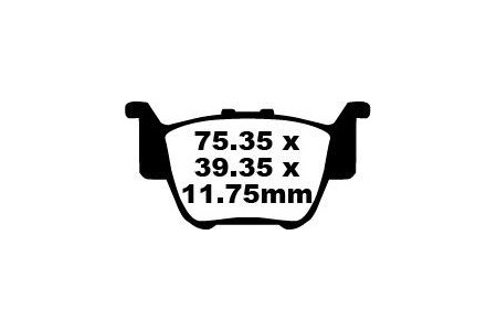 Set of EBC brake pads Road use FA373TT