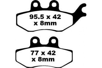 Jeu de plaquettes de frein EBC FA374 Utilisation Route