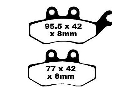 Jeu de plaquettes de frein EBC FA374 Utilisation Route