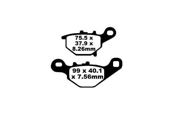 Set of EBC brake pads Performance Intensive Use FA401R Set of EBC brake pads Performance Intensive Use FA401R