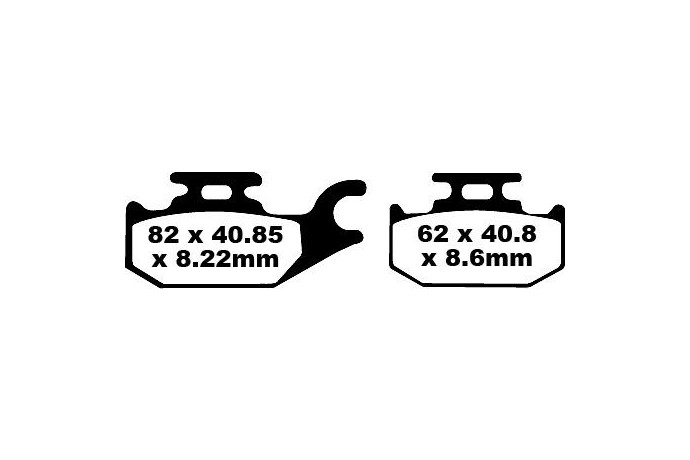 Jeu de plaquettes de frein EBC FA413TT Utilisation Route