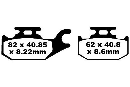 Jeu de plaquettes de frein EBC FA413TT Utilisation Route