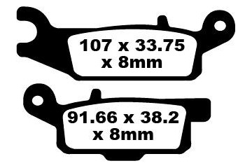 Coppia pastiglie freno EBC FA444TT Utilizzo strada Coppia pastiglie freno EBC FA444TT Utilizzo strada