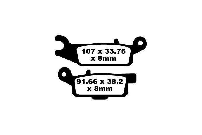 Coppia pastiglie freno EBC FA444TT Utilizzo strada Coppia pastiglie freno EBC FA444TT Utilizzo strada