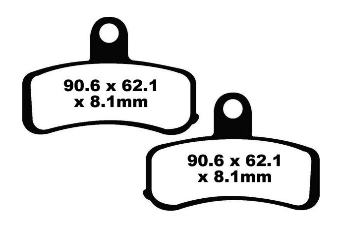 Jeu de plaquettes de frein EBC FA457HH FA457V Utilisation Route Jeu de plaquettes de frein EBC FA457HH FA457V Utilisation Route