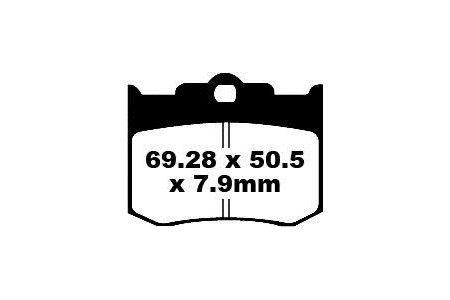 Jeu de plaquettes de frein EBC FA420HH Utilisation Route