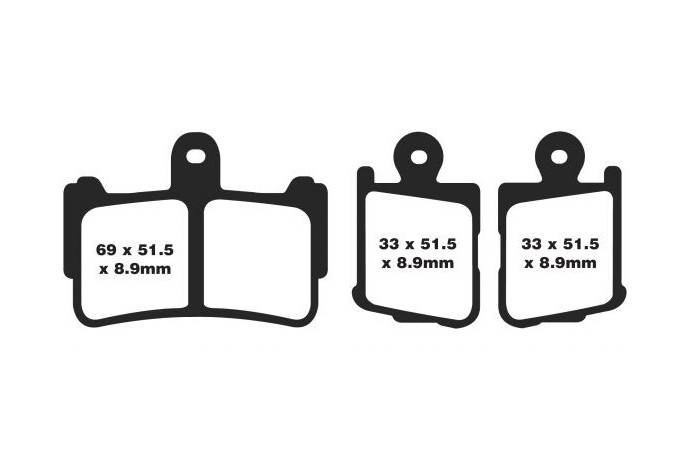 Jeu de plaquettes de frein EBC FA499/4HH Utilisation Route Jeu de plaquettes de frein EBC FA499/4HH Utilisation Route