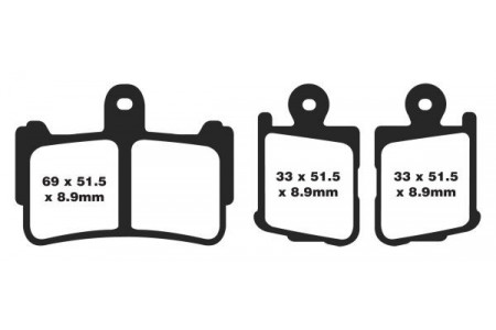Jeu de plaquettes de frein EBC FA499/4HH Utilisation Route