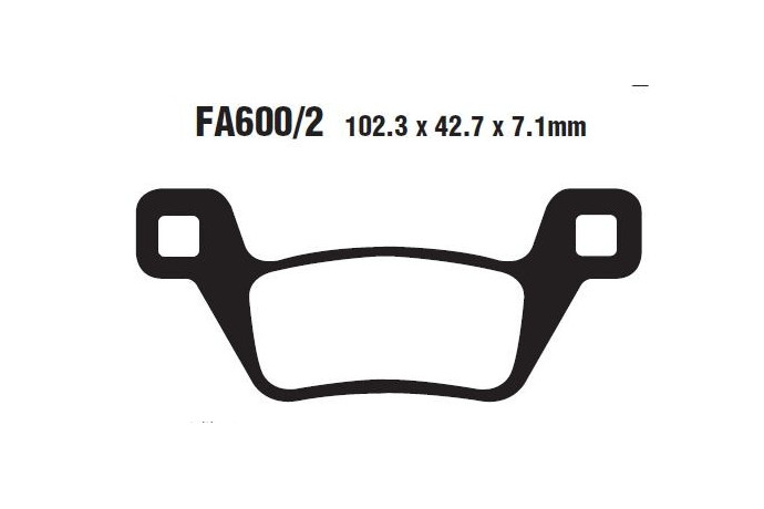 Coppia pastiglie freno EBC FA600/2TT Utilizzo strada Coppia pastiglie freno EBC FA600/2TT Utilizzo strada