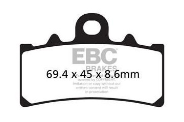 Jeu de plaquettes de frein EBC FA606HH Utilisation Route