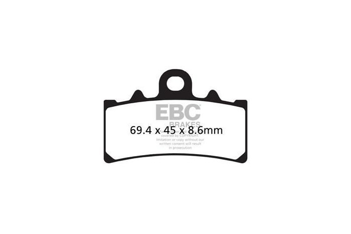 Jeu de plaquettes de frein EBC FA606HH Utilisation Route Jeu de plaquettes de frein EBC FA606HH Utilisation Route